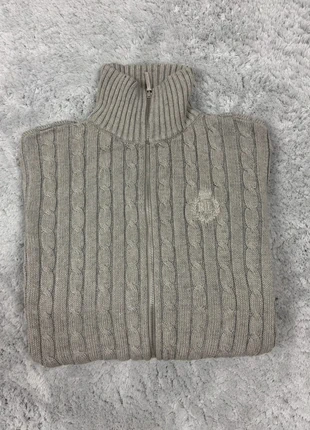 Veste gilet en torsadé Ralph Lauren gris pour femme xxs logo brode, brand: Lauren Ralph Lauren, condition: Very good, size: XXS / 32 / 4, €22.40, €24.22 includes Buyer Protection