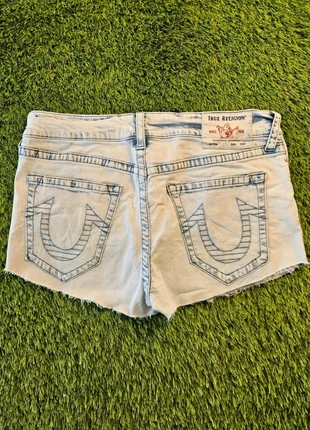 True Religion Y2K Vintage Denim Mini Shorts - Rare Stitching!, marque: True Religion, état: Très bon état, taille: XXXL / 46 / 18, 4,00 €, 4,90 € Protection acheteurs incluse