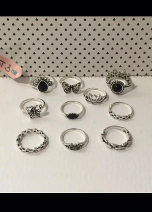 Lot de 10 Bagues assorties, marque: Bagues, état: Bon état, taille: 16,9 mm, 6,90 €, 7,95 € Protection acheteurs incluse