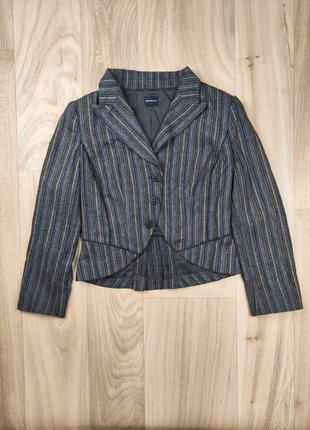Veste/blazer style vintage, PennyBlack, rayé laine, col tailleur, cintré, taille L femme, merk: Pennyblack, staat: Heel goed, maat: L / 40 / 12, € 11,00, € 12,25 inclusief Kopersbescherming Pro