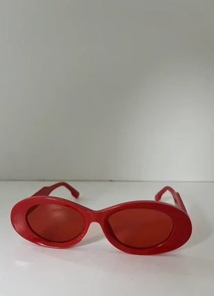Retro red frame red lens oval thick frame sunglasses, brand: Shades, condition: Very good, £14.50, £15.93 includes Buyer Protection Pro