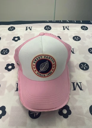 Sweet Pants pink trucker cap – mesh Y2K hat w/ leopard brim, marque: Sweet Pants, état: Neuf avec étiquette, taille: Taille unique, 35,00 €, 37,45 € Protection acheteurs incluse
