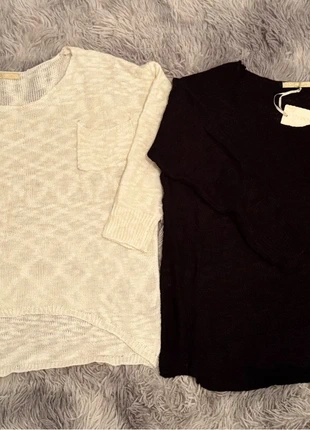 Lote 2 Blusas finas de malha | Tamanho Único, marque: Local, état: Neuf avec étiquette, taille: Taille unique, 13,00 €, 14,35 € Protection acheteurs incluse