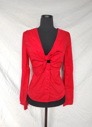 Chemisier rouge à nouer 🌷 Morgan, taille 36/38, marque: Morgan, état: Très bon état, taille: S / 36 / 8, 10,00 €, 11,20 € Protection acheteurs (Pro) incluse