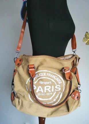 Trendy Vintage Style canvas /shoulder - tote bag, condition: Very good, £12.50, £13.83 includes Buyer Protection Pro