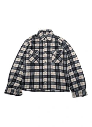 Vintage Pile long sleeves flannel checked shirt - Beige/Black L, marque: Vintage Dressing, état: Très bon état, taille: L, 15,00 €, 16,45 € Protection acheteurs (Pro) incluse