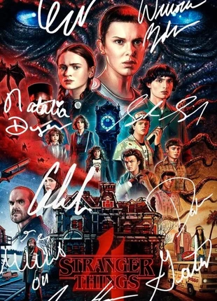 Stampa locandina autografata strenger things, marque: Netflix, état: Neuf sans étiquette, 7,00 €, 8,05 € Protection acheteurs incluse