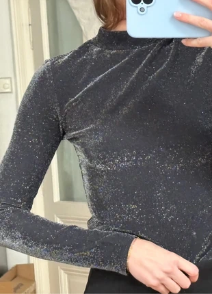 Glitzeroberteil - Mango, marque: Mango, état: Très bon état, taille: S / 36 / 8, 13,00 €, 14,35 € Protection acheteurs incluse