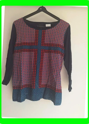 Haut 159 à motifs Caroll T42 manches longues, marque: Caroll, état: Très bon état, taille: XL / 42 / 14, 11,00 €, 12,25 € Protection acheteurs (Pro) incluse