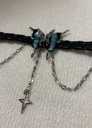 Brand new faux leather black blue butterfly choker, brand: no brand, condition: New with tags, £9.00, £10.15 includes Buyer Protection