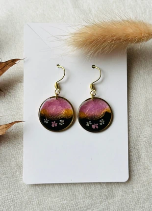 Boucles d’oreilles résine et fleurs séchées, marque: Fait Main, état: Neuf sans étiquette, 12,00 €, 13,30 € Protection acheteurs (Pro) incluse
