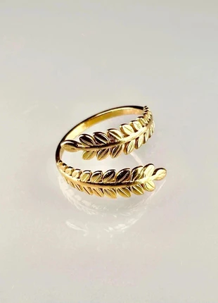 Bague Ajustable en Acier Inoxydable Doré Feuille #52, marque: histoire d'or, état: Très bon état, taille: Ajustable, 6,95 €, 8,00 € Protection acheteurs (Pro) incluse