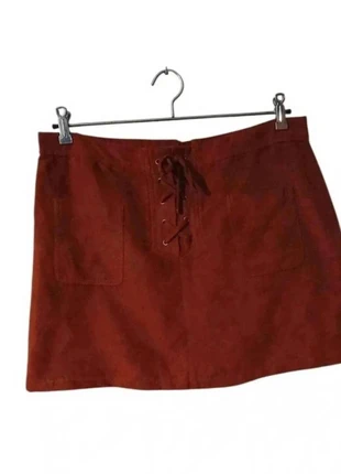 🧡 Jupe femme marron/rouge Eldys– taille 44, merk: Eldys, staat: Heel goed, maat: XXL / 44 / 16, € 6,00, € 7,00 inclusief Kopersbescherming