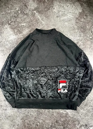 Pull sweat crewneck fila vintage y2k 2000s noir/velour satiné brodé Taille S, marca: FILA, estado: Muy bueno, tamaño: S, 23,00 €, 24,85 € Protección al comprador incluida