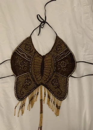 beaded butterfly halter top y2k vintage 2000s, marca: Vintage Dressing, estado: Nuevo sin etiquetas, tamaño: S / 36 / 8, 40,00 €, 42,70 € Protección al comprador incluida