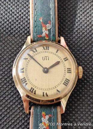 Montre annee 70 vintage mécanique plaqué or uti, marque: UTI, état: Bon état, taille: Jusqu'à 30 mm, 19,90 €, 21,60 € Protection acheteurs (Pro) incluse