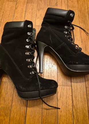 Bottines a talons/high heels boots/botas con tacones, marque: JustFab, état: Très bon état, taille: 38, 15,00 €, 16,45 € Protection acheteurs incluse