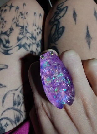 Anillo insecto holografico, marque: LUZ, état: Neuf sans étiquette, taille: Ajustable, 6,00 €, 7,00 € Protection acheteurs incluse