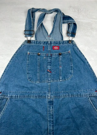 Salopette Dickies Bleu Marine Vintage Workwear Denim | Logo brodé | Taille W46 L32, marke: Dickies, zustand: Sehr gut, größe: W46 | DE 62, 55,00 €, 58,45 € inklusive Vinted-Käuferschutz