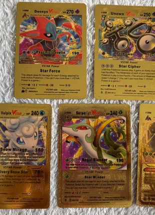 Lot de 5 cartes Pokémon dorées VSTAR, brand: Pokémon, condition: New with tags, €4.00, €4.90 includes Buyer Protection