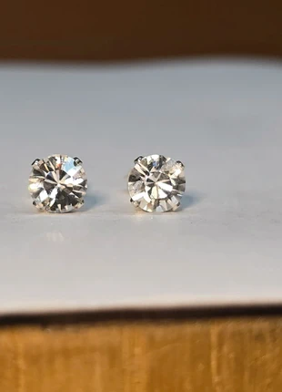 Boucles d'oreilles, cristal 6mm Diamant, marque: Argent, état: Neuf avec étiquette, 12,90 €, 14,25 € Protection acheteurs (Pro) incluse