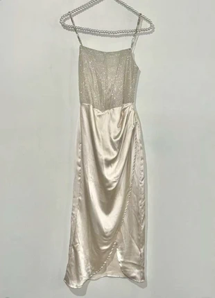 Sparkly Rhinestone Straps Evening Dress UK6, brand: NO LABEL, condition: New without tags, size: XS / 6, £5.00, £5.95 includes Buyer Protection