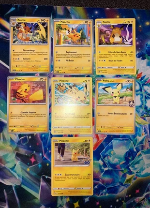Lot 7 cartes Pokémon pikachu, marca: Pokémon, estado: Muito bom, €6.99, €8.04 inclui Proteção do Comprador
