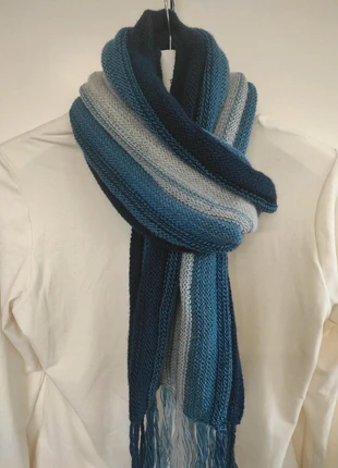 Écharpe 2 en 1 unisexe bleu gris, brand: Fait Main, condizioni: Nuovo con cartellino, €23.90, €25.80 include la Protezione acquisti