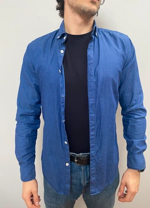 Blue shirt custom fit, marque: Springfield, état: Bon état, taille: S, 9,50 €, 10,68 € Protection acheteurs incluse
