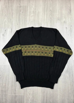 Pull vintage noir à motifs géométriques style années 80/90 pour homme – Taille L, marque: Vintage Dressing, état: Très bon état, taille: L, 14,00 €, 15,40 € Protection acheteurs (Pro) incluse
