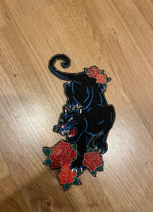 Toppa patch - pantera con rose - 19cm x 9 cm, marque: Vintage Dressing, état: Comme neuf, 14,00 €, 15,40 € Protection acheteurs incluse