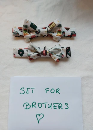 Set brothers Bow tie Fliege gravata borboleta papillon cravatta querbinder Christmas Noël Kerst, merk: Atelier Daily Elegance, staat: Nieuw met prijskaartje, € 15,99, € 17,49 inclusief Kopersbescherming Pro
