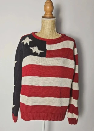 🇺🇸 Pull drapeau USA Tommy Hilfiger Jeans – Taille XL Femme, brand: Tommy Hilfiger, condition: Good, size: XL / 42 / 14, €24.90, €26.85 includes Buyer Protection Pro