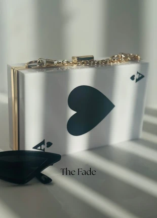 🖤 Acrylic Clutch – Ace of Spades Graphic Print with Gold Chain, condition: New without tags, £18.00, £19.60 includes Buyer Protection Pro
