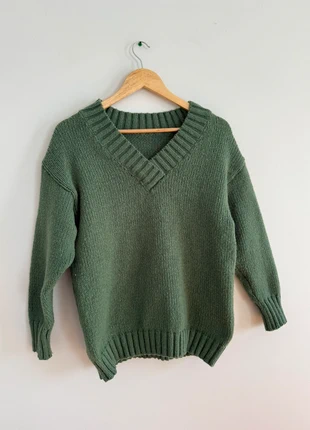 Pull col en V vert Shein, marque: Shein, état: Très bon état, taille: S / 36 / 8, 8,00 €, 9,10 € Protection acheteurs incluse