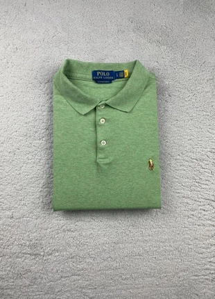 Polo Custom Slim Fit manche courte - Polo Ralph Lauren - Vert logo brodé - Taille L Homme, merk: Polo Ralph Lauren, staat: Heel goed, maat: L, € 29,90, € 32,10 inclusief Kopersbescherming Pro