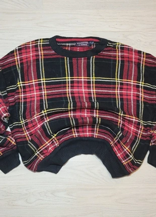 Pull vintage à carreaux écossais oversize col rond côtelé, marque: Vintage Dressing, état: Très bon état, taille: L, 30,00 €, 32,20 € Protection acheteurs incluse