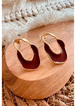 Vintage wijnrode / burgundy oorbellen, condizioni: Nuovo senza cartellino, €5.95, €6.95 include la Protezione acquisti Pro