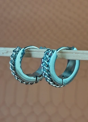 Paire de boucles d'oreilles chaine En acier inoxydable, brand: Punk, condition: New without tags, €7.00, €8.05 includes Buyer Protection Pro