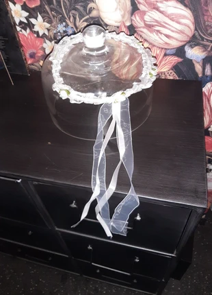 Kroon wit lint bloem fairy fee elf krans 5 stuks set, merk: Fairy, staat: Nieuw met prijskaartje, € 2,50, € 3,33 inclusief Kopersbescherming