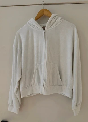 Gilet sweat à capuche blanc avec tirette H&M taille 42 femme, marca: H&M, estado: Muito bom, tamanho: XL / 42 / 14, €7.00, €8.05 inclui Proteção do Comprador