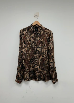 River Island Satin Paisley Shirt L Retro 70s, brand: River Island, condition: Very good, size: L, £7.00, £8.05 includes Buyer Protection
