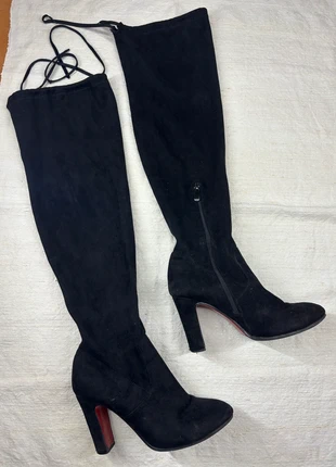 Stivali in camoscio regolabili con laccio - Taglia 38, merk: Vintage Dressing, staat: Heel goed, maat: 38, € 12,00, € 13,30 inclusief Kopersbescherming