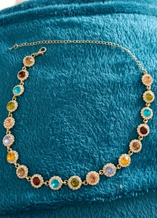 Collier ajustable Strass coloré neuf, marque: Strass, état: Neuf sans étiquette, 6,00 €, 7,00 € Protection acheteurs incluse