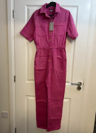 Pink Demin Short Sleeve Jumpsuit Size 8, brand: Oliver Bonas, condition: New with tags, size: S / UK 8-10, £40.00, £42.70 includes Buyer Protection