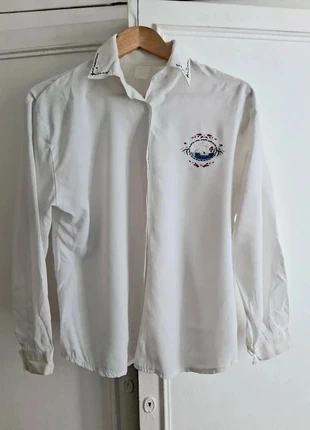 Chemise blanche vintage brodée, brand: Vintage, condition: Good, size: M / 38 / 10, €6.00, €7.00 includes Buyer Protection