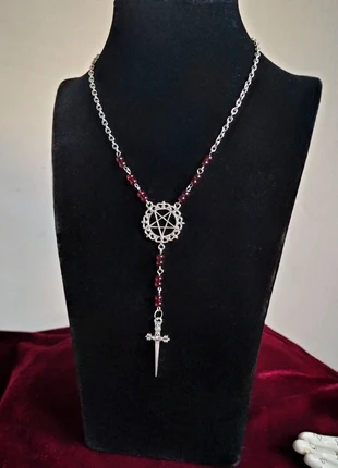 Unholy ~ collana goth handmade con pentacolo e pugnale 🦇gothic necklace collier gothique, marque: Antro jewels, état: Très bon état, 9,90 €, 11,10 € Protection acheteurs incluse