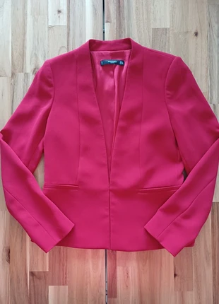 Mango Collarless Red Blazer - Size S, brand: Mango, condition: Very good, size: S / 36 / 8, €14.00, €15.40 includes Buyer Protection