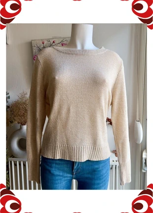 Pull H&M beige en coton 🤍 Basique doux, marque: H&M, état: Très bon état, taille: M / 38 / 10, 14,99 €, 16,44 € Protection acheteurs incluse