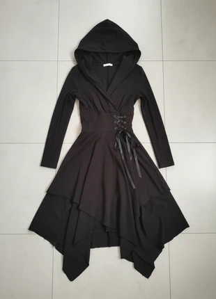 Combinaison Gothique Vintage à Capuche Femme – Manches Longues pour Halloween ou Soirée, marque: Vintage Dressing, état: Très bon état, taille: S / 36 / 8, 40,00 €, 42,70 € Protection acheteurs incluse
